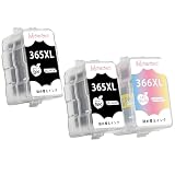 【Momono】BC-365XL BC-366XL 詰め替え 補充インク 3本（2BK/1CLR） 3個セット 互換インク 顔料 ブラック PGBK 染料 3色カラー 365 366 BC-365 BC-366 互換 インクカートリッジ 大容量 個別包装 増量 説明書付き PIXUS TS3530