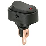 SPST自動車ロッカースイッチW /レッドLED 12 V