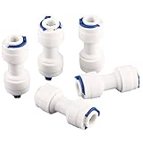 浄水器用　接続アダプター  1/4"(外径6.5mm)ホースと1/4"(外径6.5mm)ホースの接続アダプター 　５個入