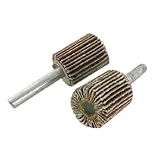 uxcell 軸付き砥石　フラップホイール 軸付　研削工具 軸径6mm インパクト用　エメリークロース　2個
