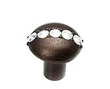 Carpe Diem Hardware 874-12AB Cache Multi Crystal Round Knob Made with Swarovski Element, Bronze, 1-1