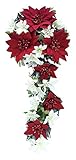 エルアーツ クリスマス オーナメント ベルベットキャンドルリング 全長25cm・花径4~6cm E8982-00