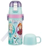 スケーター(Skater) 水筒 子供用 2WAY ストロー飲み 400ml コップ飲み 350ml ディズニー アナと雪の女王 25 女の子 ステンレス 軽量タイプ 保温保冷 小容量 waterbottle スポーツボトル キッズ こども 水瓶 SKCP3-A