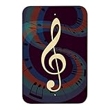ト音記号の音楽ノートホームビジネスオフィスSign 6" x 9" SIGN.WOOD.9X6.Z000209_8