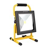 BHG 超薄型 投光器 30W LED 充電式 バッテリー内蔵 3450LM 6500K 軽量化 ポータブル コードレス 防水防塵 長時間点灯 屋外照明 キャンプ