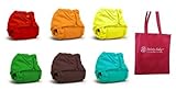 Rumparooz Newborn Cloth Diaper Covers, 6 pack, Gender Neutral Colors with Reusable Dainty Baby Bag B