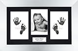 Anika-Baby BabyRice Baby Hand and Footprints Kit includes Black Inkless Prints/ Silver Frame with Bl