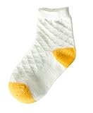 Plus Nao(プラスナオ) 子供用 靴下 ソックス シンプル 無地 パステル カラー バイカラー ツートンカラー 短い 涼しい おしゃれ 可愛い かわ 4-6歳 C780【イエロ】