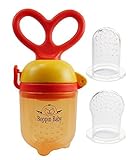 Baby Food Feeder Grow With Me Set | Baby Fruit Feeder | Baby Teething Toy | Silicone Teether Nibbler