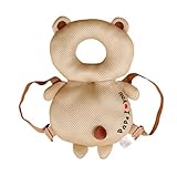 yuzuyu_shop 赤ちゃん 子供 頭保護 転倒防止 枕 クッション リュック 涼しい 夏 メッシュ 茶色 クマ くま