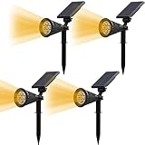 T-SUN Solar LED Outdoor Spotlight Wall Light,IP65 Waterproof,Auto-on At Night/Auto-off By Day,180°an