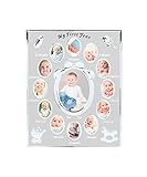 Tiny Ideas Baby's First Year Picture Frame, Silver by Tiny Ideas [並行輸入品]