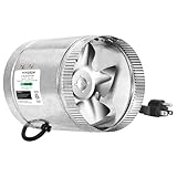 VIVOSUN inラinダクトブースタファン 低騒音＆エクストラロング5. 5' 接地電源コード 6inチ ダクトファン