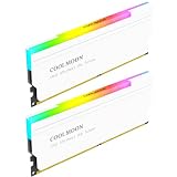 【スモールラボ】COOLMOON RA-1 メモリ ヒートシンク LED ARGB 5v 3pin RAM 冷却 2個入りセット (ホワイト)