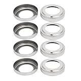 uxcell 手すり部品　ブラケット　ハンドレールプレートカバー　 ラダーカバー 安全な手すり用 304ステンレス鋼 8個入り