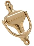 The Hillman Group 852392 4 Door Knocker - Solid Brass - Bright Brass Finish 1-Pack by The Hillman Gr