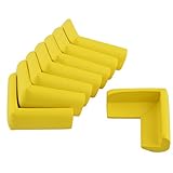 uxcell コーナークッション　コーナーガード　コーナーパッド　コーナーカバー エッジ カバー バンパー テーブル 引き出し キャビネット　プロテクション　クッション 気泡ゴム製 イエロー 8個入れ
