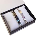 ペアブレスレット CZインセットプレート