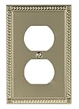 Amerelle 54DN Georgian Cast Metal Wallplate, Satin Nickel [並行輸入品]