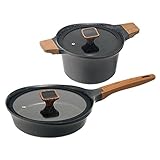 ワンダーシェフ　ララミー　鍋２０cm＆フライパン２４cmセット　６３０２４７