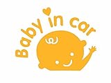カッティングステッカー【Baby in Car(Hi!!Baby)】カラー：イエロー　デカール　車　セーフティ　転写 [並行輸入品]