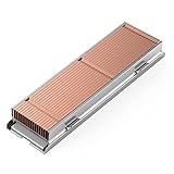 ORICO M.2 SSDヒートシンク、銅フィンM.2クーラー、M.2 2280mm SSD両面ヒートシンク、サーマルパッド付き熱伝導+アルミニウム冷却、PC用サーマルシリコンパッド付き、ゴールド-M2HS1