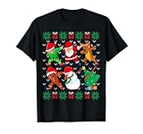 ダビングクリスマスブリークリスマスセーターサンタダブスクワッドキッズボーイ Tシャツ
