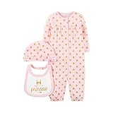 Carter 's Just One You Baby Girls ' 3 Pieceコンバータガウンセット – ピンク カラー: ピンク