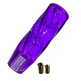 シフトノブ クリスタル バブル トラック用品 デコトラ MT AT 車用 汎用 カスタム ドレスアップ アダプタ付 (紫（パープル）, 15cm)