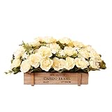 ローブ　薔薇　フェンス式アートフラワー　フラワーアレンジメント　造花　フェイクグリーン　人工観葉植物　飾り付け　装飾品　置物　雑貨　インテリア　可愛い　オシャレ　ひまわり　菊　セット　花器付き