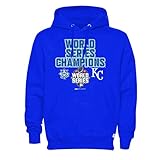 MLB Kansas City Royalsメンズ2015 World Series Championsプルオーバーフリースフード、ロイヤル、XXL