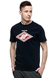 FC Spartak Moscow "クラシック" Tシャツ、ロシアサッカー、ブラック