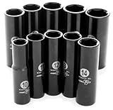 WILMAR w38401 10pc 3 / 8dr MM BLK DP SKT SET