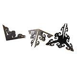 uxcell コーナーガード コーナー金具 コーナープロテクター メタルケース ガード ボックス デスク エッジ テーブル 装飾 ブロンズ 4 個入り w スクリュー