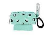 Doggie Walk Bags DB1-SEASQP Square Duffel Paw Print Bag Seafoam [並行輸入品]