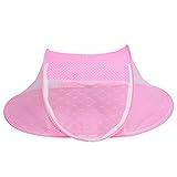 全2色　幼児　赤ん坊　保護　睡眠用　折り畳み式　トラベルネット　ベッド　ベビー蚊帳　高品質 簡単収納折りたたみ 携帯用　ベビーベッド用蚊帳 蚊対策 (02)