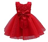 Candykids ガールズ 立体的なロース柄 立体的な蝶結びリボン　ふわふわの裾 結婚式 発表会 花嫁式に向けのパーティー ウェディング ドレス 礼服 式服 発表会 結婚式 入園式 演奏会 リボン飾