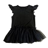 Ochine 新生児　幼児　ロンパース 男女兼用　長袖　レース　ノースリーブ　コットンブレンド　かわいいデザイン ベビー服　0-24月設定 カバーオール 4サイズ選べる (S, ブラック)