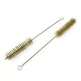 uxcell　真鍮線チューブブラシ　クリーニングツール　メタル製　2個入り　直径30mm　30cm長さ