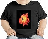 Heart_explosives/BLACK オーガニックベビーTシャツ 12 - 18 Months