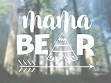 Mama Bearビニールデカール – 選択サイズ (C) Large: 12" ブラック CV649_Black_12"