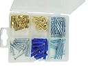 Accessbuy Drilling Drywall Anchor, Picture Hangers Hooks with Nails, Common Nails and Cup Hooks Asso