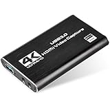 4K HDMIキャプチャーボード ゲームキャプチャー ビデオキャプチャー 4K 60HZパススルー対応 HDR対応 USB3.0 HD1080P 60FPS録画 低遅延 軽量小型 PC/Switch/PS4/Xbox/PS3/携帯電話用 Windows Linux OS X対応 OBS Potplayer XSplit適用 YouTube/Twitchなどにゲーム録画・実況・配信・ライブ会議用 1年の保証