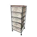 東谷 AZUMAYA USメールチェスト5段 ホワイト SGS-375WH