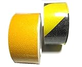 危険 防止 滑り止め テープ ロールタイプ 屋外 階段 幅50mm×長さ5m 強力 非反射 　 (ゼブラ・黄)