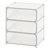 シューズボックス 靴箱 収納棚 玄関収納 収納ボックス ふた付き 収納 収納家具 飾り棚 整理 〔3段タイプ〕