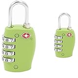 a.bクルー2パックLumintrail TSA Approvedすべてメタル国際旅行荷物4デジタルリセット可能組み合わせロック旅行用安全とセキュリティ グリーン 0919A-HGS1-6