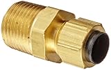 Eaton Weatherhead 1268X6X6 Brass CA360 Polyline Flareless Brass Fitting, Adapter, 3/8 NPT Male x 3/8