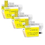 LC411-Y(イエロー)【1色セット*3(合計3本)】対応：DCP-J928N-W/DCP-J928N-B/DCP-J528N/MFC-J905N/DCP-J915N/DCP-J1800N/DCP-J926N-W/DCP-J926N-B/DCP-J526N/MFC-J904N/MFC-J739DN/MFC-J739DWN/MFC-J939DN