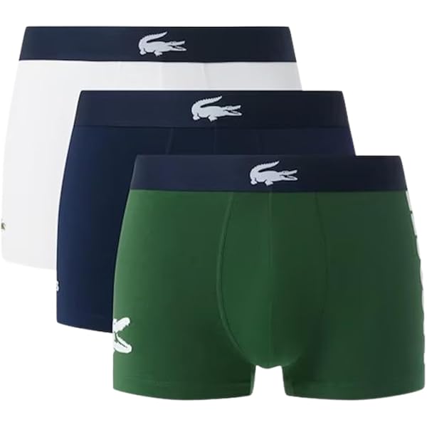 Amazon | [ラコステ] ショート ボクサーパンツ 3枚セット 前閉じ